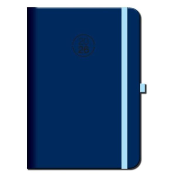 Diár denný A5 FLORENCIA modrý s gumičkou 2026 