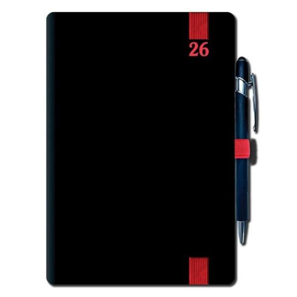 Diár denný A5 ELASTIC red 2026 