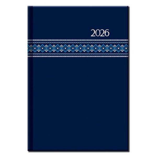 Týždenný diár A5 - FOLK modrý 