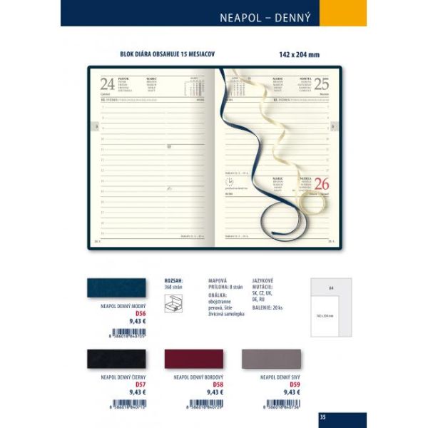 Manager diár B5 - FALCON modrý 