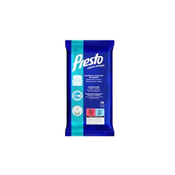 Vlhčené utierky PRESTO Kúpelňa 72ks 