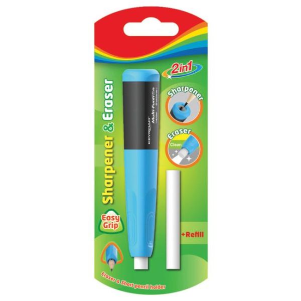 Strúhadlo plastové s gumou KEYROAD, náplň, blister 