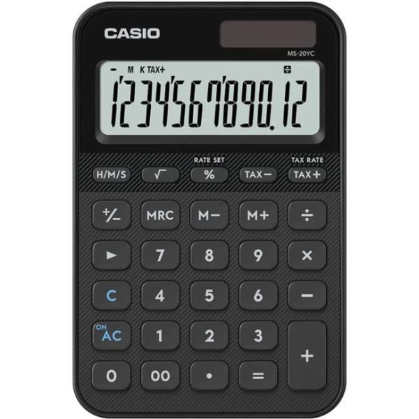 Kalkulačka stolná Casio MS 20 YC BK čierna 