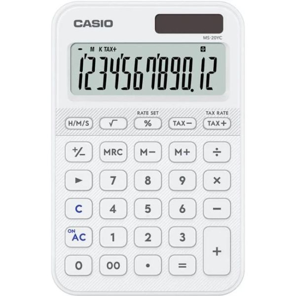 Kalkulačka stolná Casio MS 20 YC WE biela 