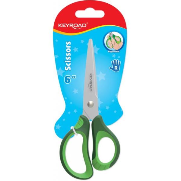 Školské nožnice KEYROAD, 15,5 cm, blister, mix farieb 