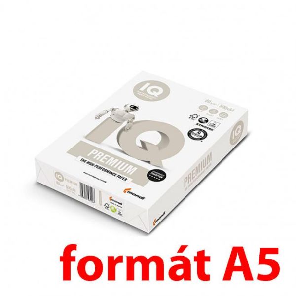 Kopírovací papier A5, IQ premium triotec 80g 