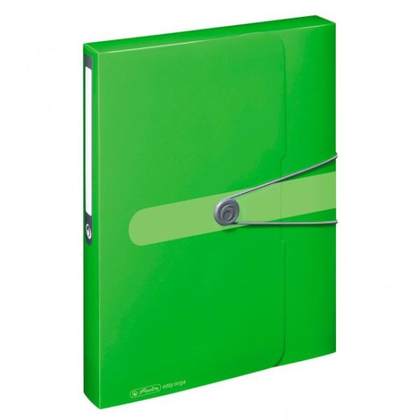 Plastový box s gumičkou Herlitz Easy Orga A4 PP zelený 