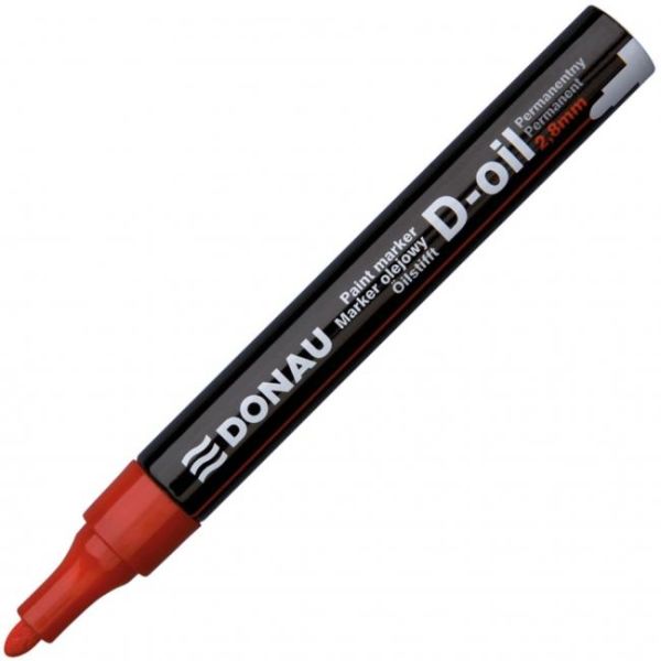 Popisovač lakový 2,8 mm Donau D-OIL červený 