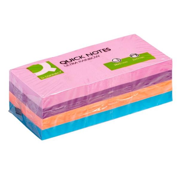 Samolepiaci bloček Q-CONNECT intenzívne 38x51mm 12x100 l 