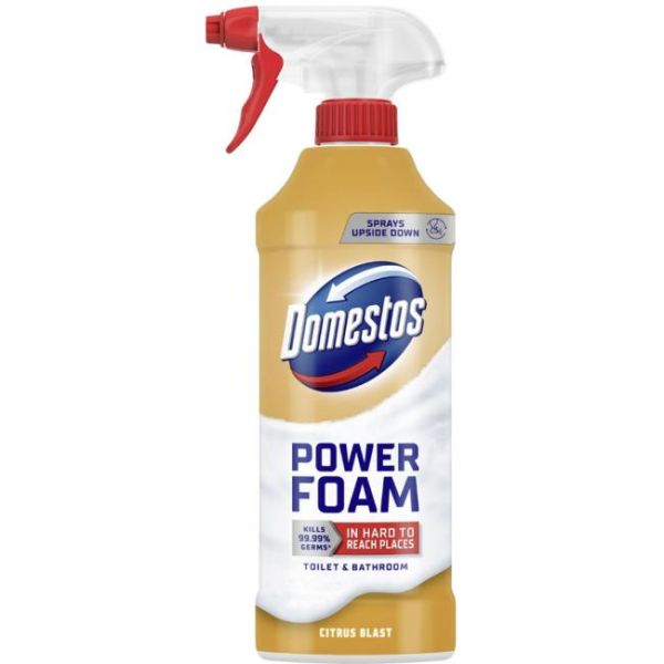 Domestos čistiaca pena na WC a kúpeľne Power Foam 435ml Citrus 