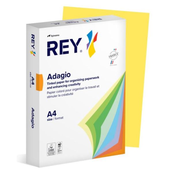 Farebný papier REY ADAGIO 58 intezívny citrónovo žltý 80g 