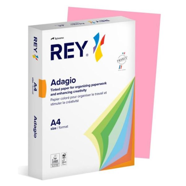 Farebný papier REY ADAGIO 05 ružový 80g 