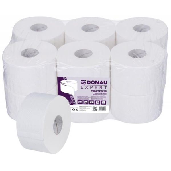 Toaletný papier 2-vrstvový DONAU EXPERT Jumbo, celulóza, 100m, 12ks 