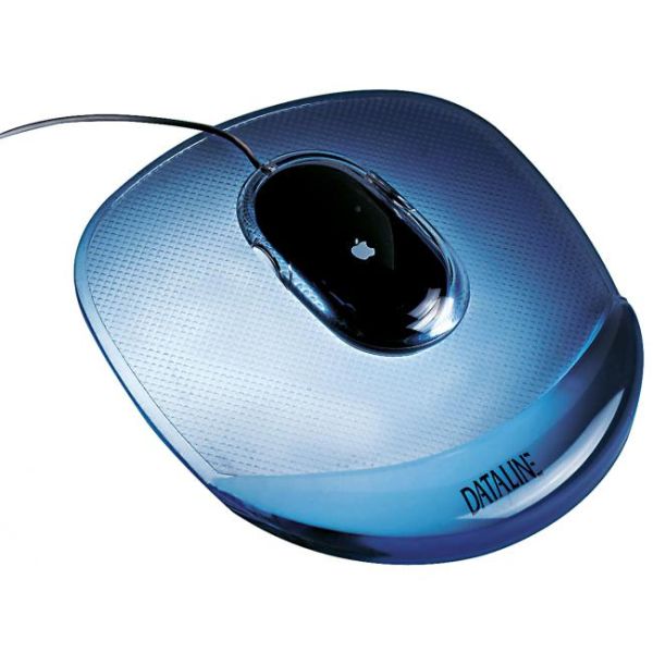 Podložka pod myš, gélová, ESSELTE "Crystal", priehľadná modrá