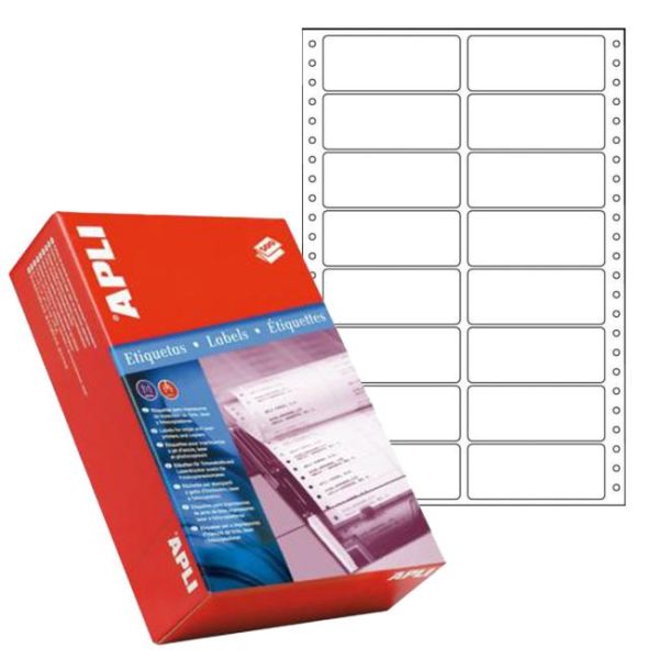 Etikety tabelačné 89x36,1mm APLI 2 radové 