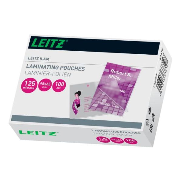 Laminovacie fólie Leitz iLAM 95 x 65 mm, 125 mic, 100 ks 
