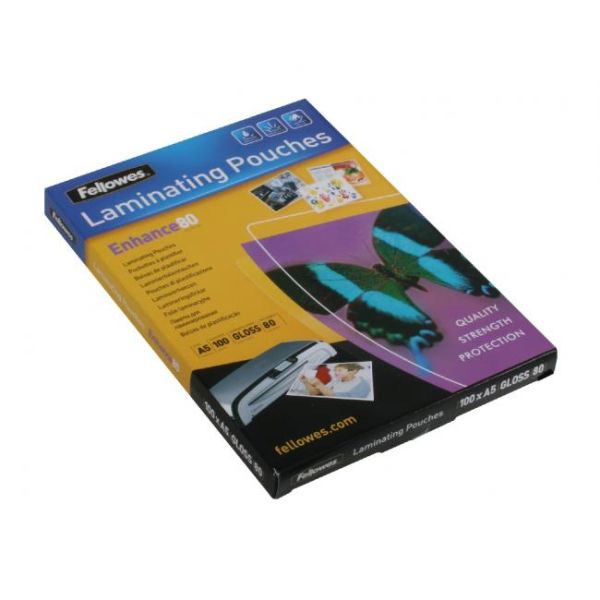 Laminovacie fólie Fellowes 154x216 /A5/ 80mic , lesklé 