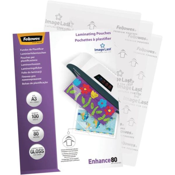Laminovacie fólie Fellowes 303x426 /A3/ 80mic 