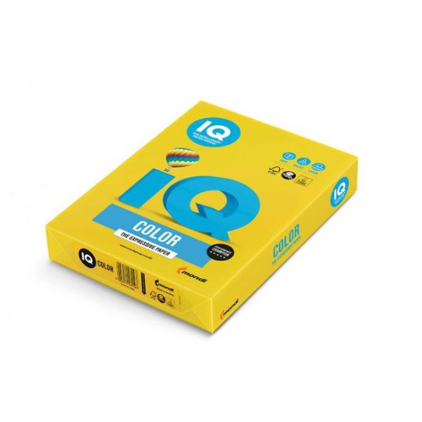 Farebný papier IQ color intenzívny žltý IG50, A4, 80g 
