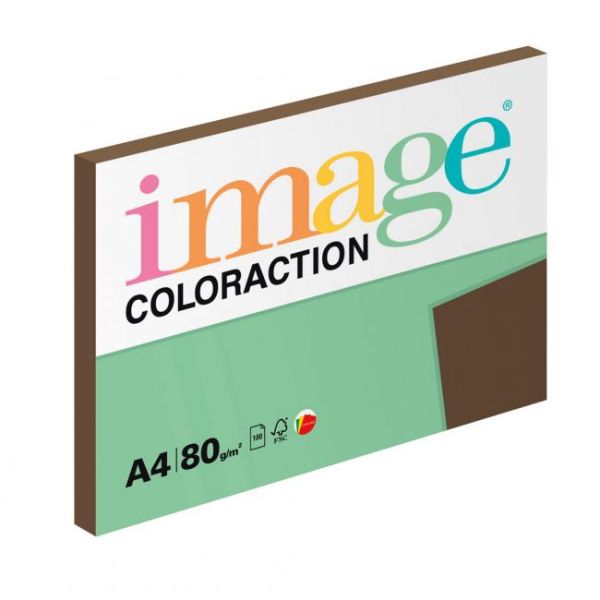 Farebný papier Image Coloraction, A4, 80g, hnedý, 100 hárkov 