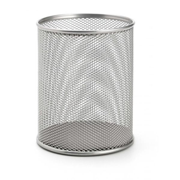 Drôtený stojan na perá 90x100mm strieborný 