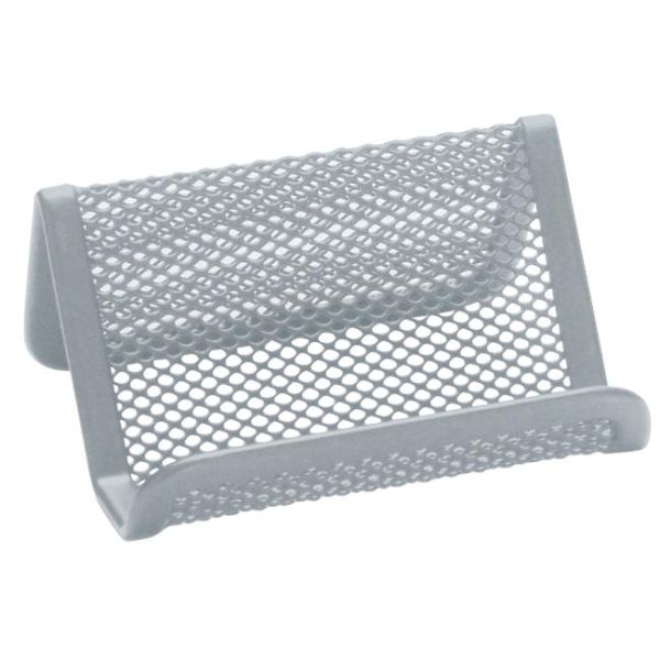 Drôtený stojan na vizitky 95x75x45mm strieborný 