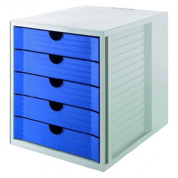 Zásuvkový box System KARMA eko-modrý 