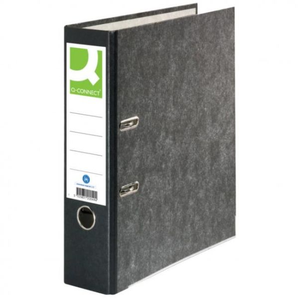 Zakladač pákový Mramor Q-CONNECT 7,5cm čierny 