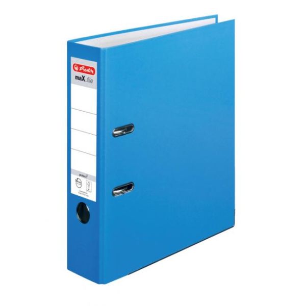 Zakladač pákový Herlitz maX.file Color Blocking poloplastový 8cm baltická modrá 