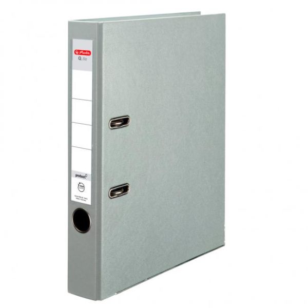 Zakladač pákový Herlitz Q.file 5cm sivý 