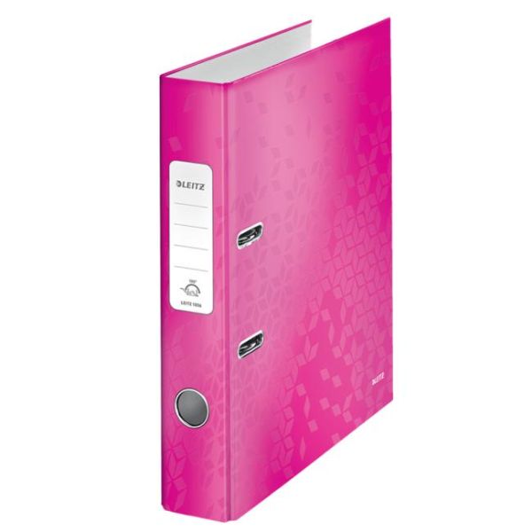 Zakladač pákový Leitz 180° WOW 5cm ružový 