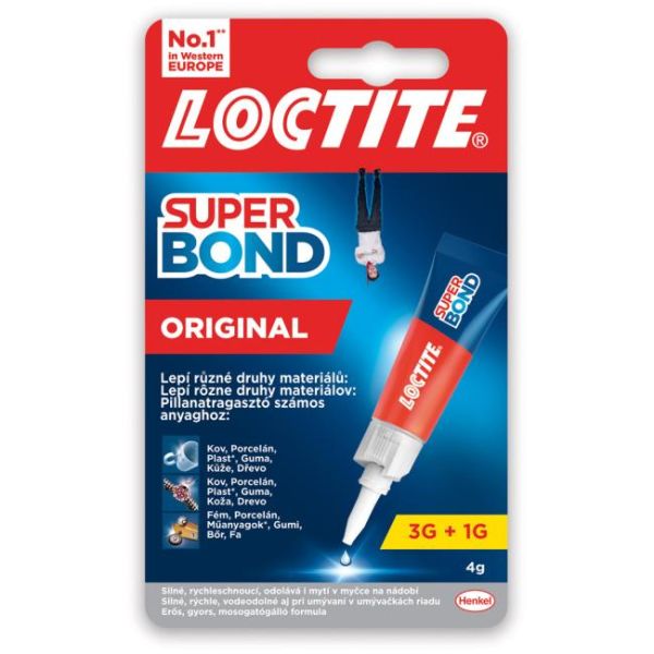 Sekundové lepidlo, 4 g, HENKEL "Loctite Super Bond Original"