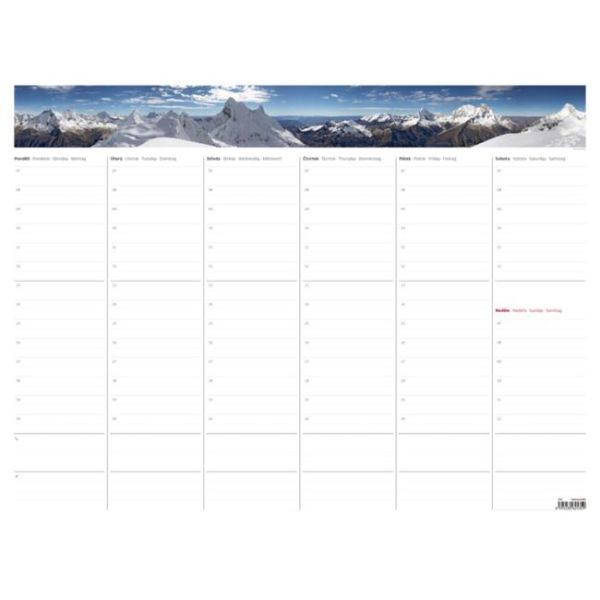 Týždenná plánovacia mapa A2+ čierna lišta 