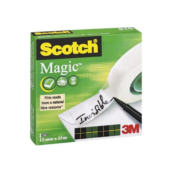 Lepiaca páska, 12 mm x 33 m, 3M SCOTCH "Magic Tape 810", 33m