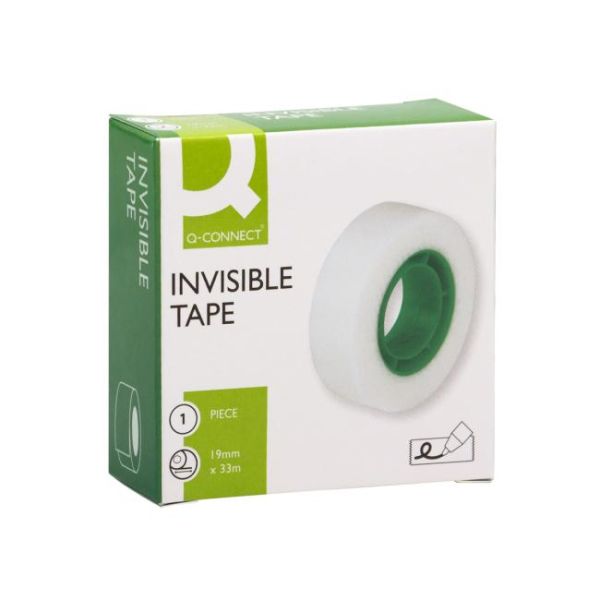 Lepiaca páska Q-CONNECT neviditeľná, popisovateľná, 19 mm x 33m 