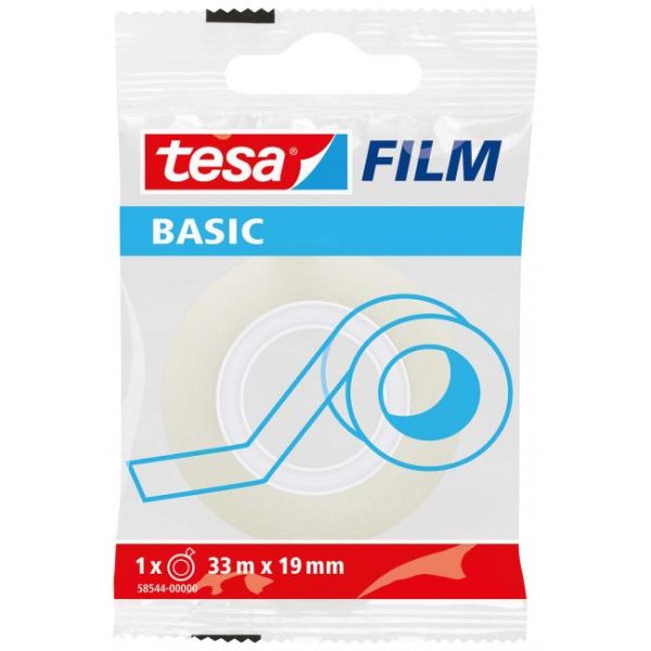 Lepiaca páska, 19 mm x 33 m, TESA "Basic", priehľadná, 33m