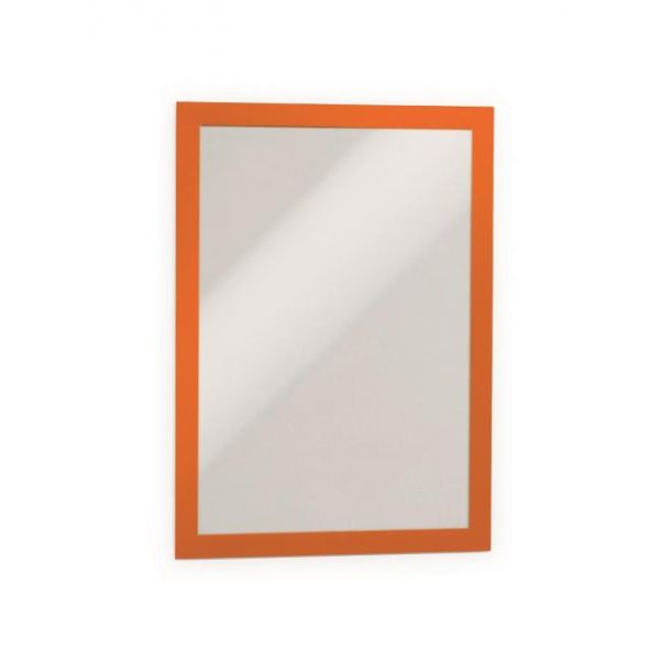 Informačný panel, A4, samolepiaca zadná strana, DURABLE "DURAFRAME®", oranžová, 2ks