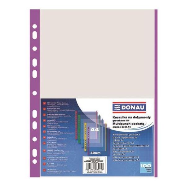 Euroobal DONAU A4 40mic s fialovým okrajom 100ks 
