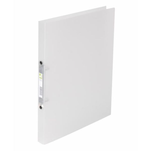 Zakladač 2-krúžkový Q-CONNECT celoplastový 1,6cm transparentný mliečny 
