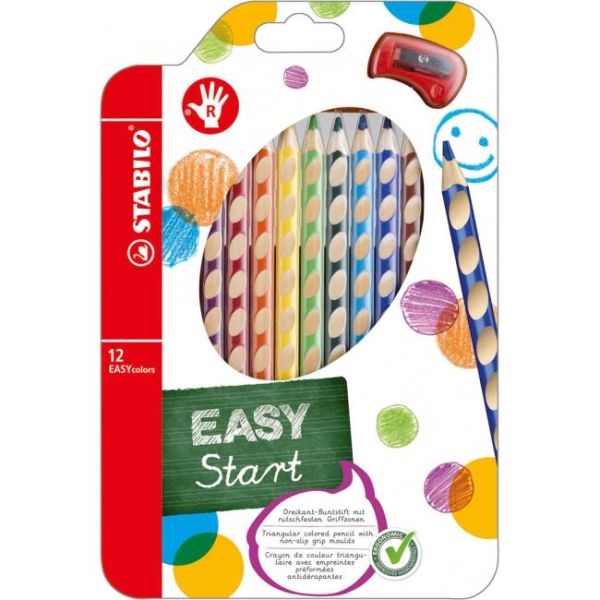 Drevené farbičky STABILO EASYcolors P. sada 12 ks 