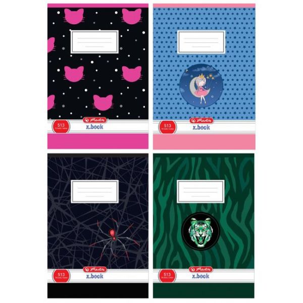 Zošit Herlitz 513, A5, linajkový, 70g/m2, mix motívov 