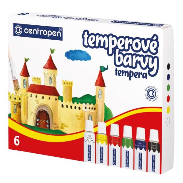 Farby temperové CENTROPEN 9550/6 - 6 farieb 12 ml