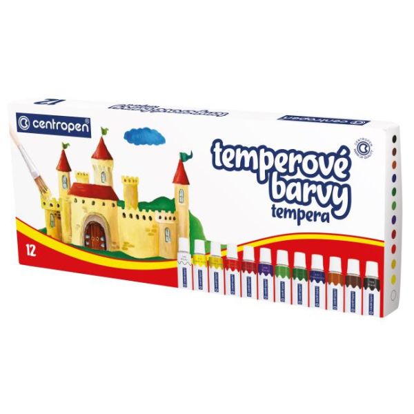 Farby temperové CENTROPEN 9550/12 - 12 farieb 12 ml
