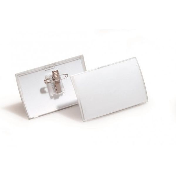 Visačka oblá PP štipec+špendlík DURABLE CLICK FOLD 90x54mm 25ks 