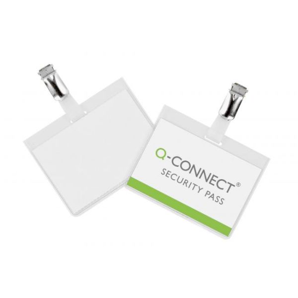 Visačka so štipcom zatvorená Q-CONNECT 90x60mm 25ks 