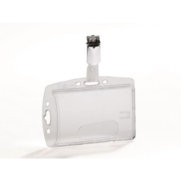 Visačka na plastovú kartu so štipcom DURABLE 85x54mm 25ks 