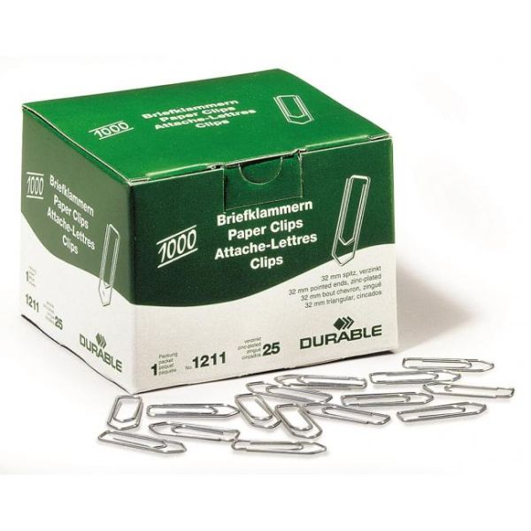Spisové spony DURABLE 32mm zinkové 1000ks 