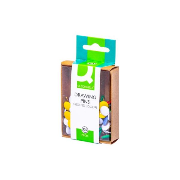 Pripináčiky Q-CONNECT 9mm mix farieb 120ks 