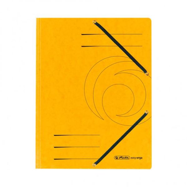 Prešpánový obal s gumičkou Herlitz žltý 