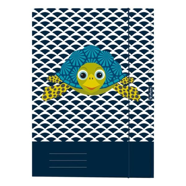 Kartónový obal s gumičkou A4 Herlitz Cute Animals Korytnačka 